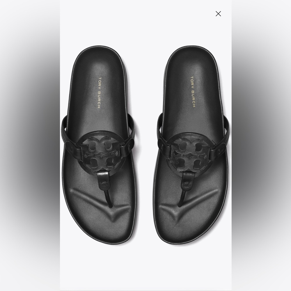 Tory Burch Black Miller Cloud Slide Sandals
